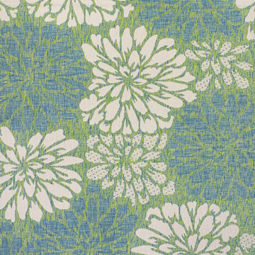 Zinnia Modern Floral Textured Weave Indoor/outdoor Square Rug